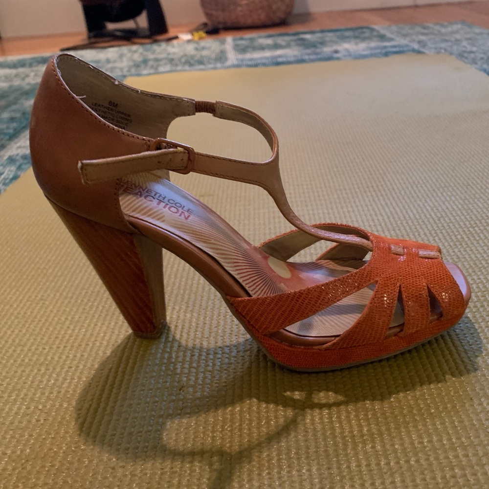 Kenneth Cole Reaction t-strap platform heels